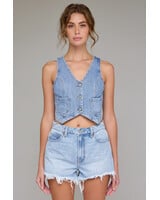 Arya Soft Cropped Fitted Vest | Light