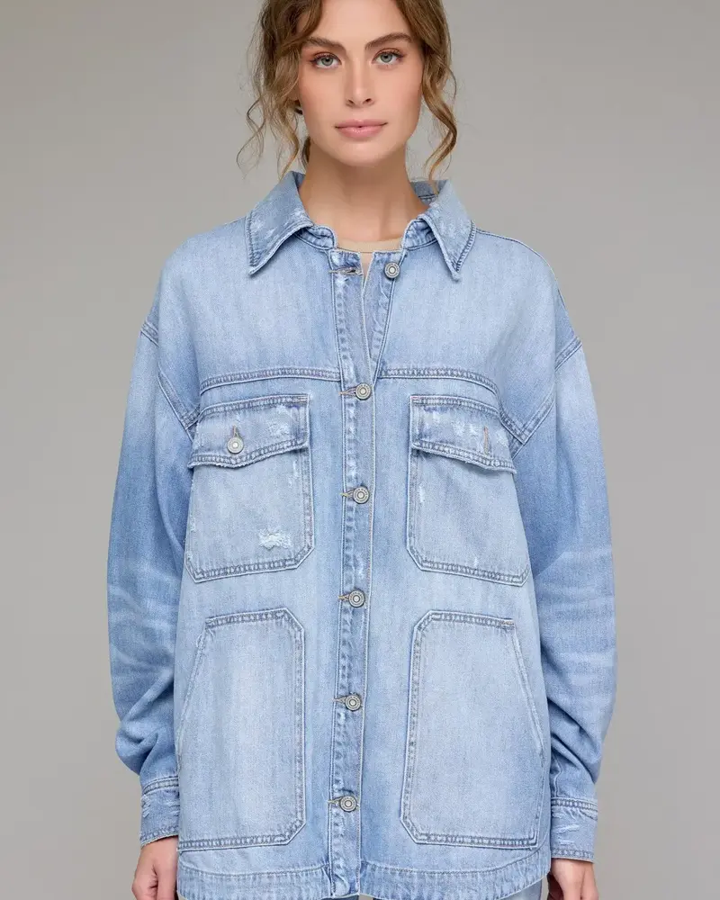 Abbey Light Oversized Shirt Jacket