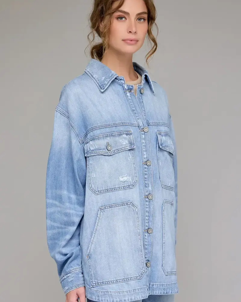 Abbey Light Oversized Shirt Jacket