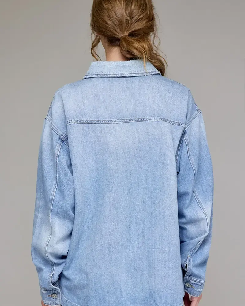 Abbey Light Oversized Shirt Jacket