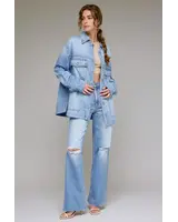 Abbey Light Oversized Shirt Jacket