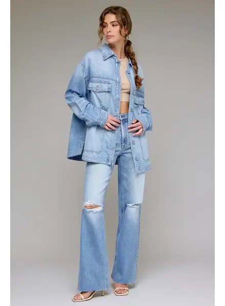 Abbey Light Oversized Shirt Jacket