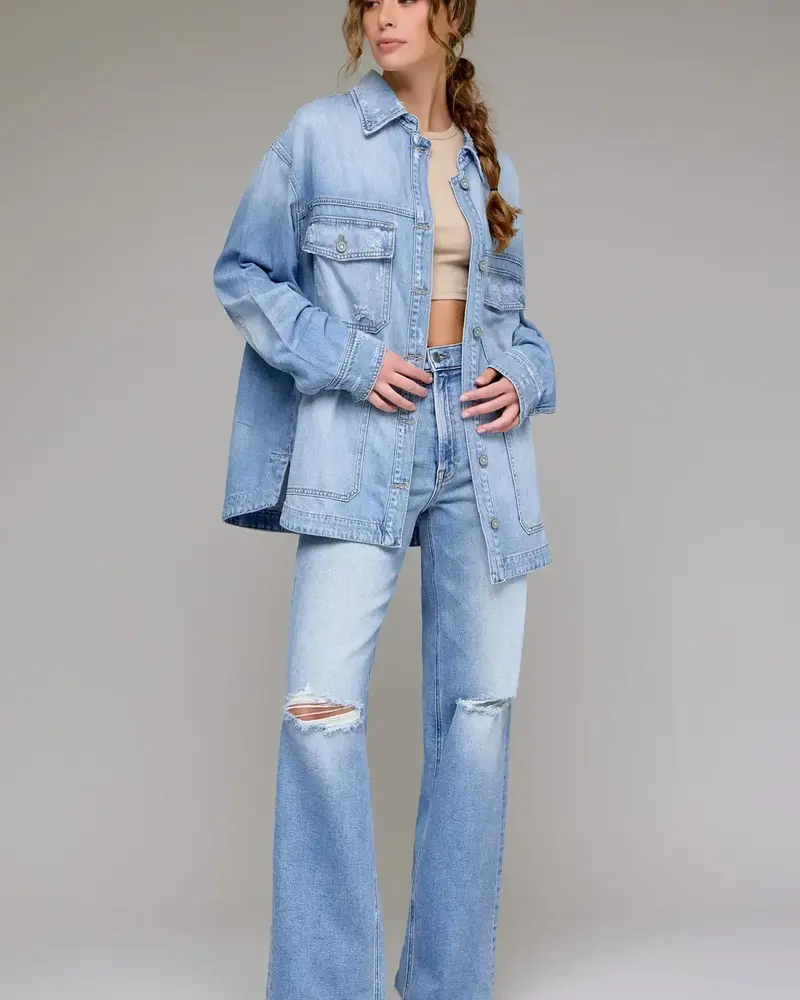 Abbey Light Oversized Shirt Jacket