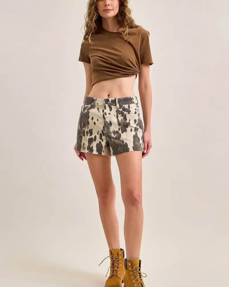 Finn Short | Cow Print