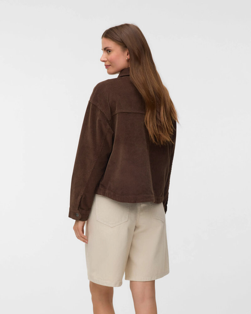 Vero Moda Jamie Corduroy Shacket | Chocolate