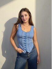 Camilia Corset Top | Blue