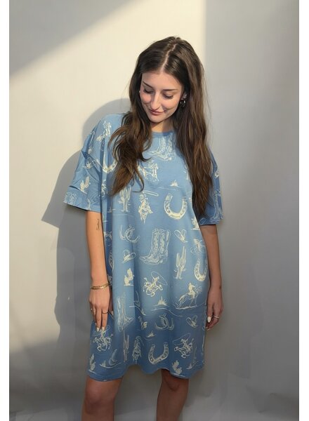 Western Motif Shirt Dress