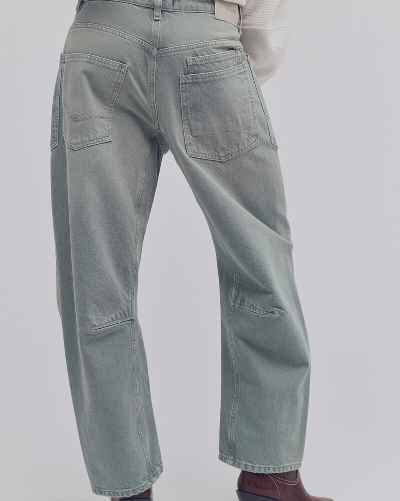 Free People Minimalist Moxie Barrel Jeans | Aloe