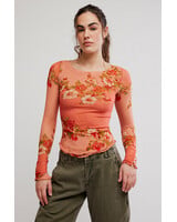 Free People Lilly Printed Long Sleeve