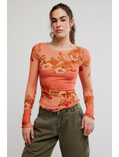 Free People Lilly Printed Long Sleeve