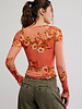 Free People Lilly Printed Long Sleeve