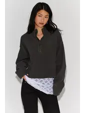 Free People Celeste Quarter Zip | Black