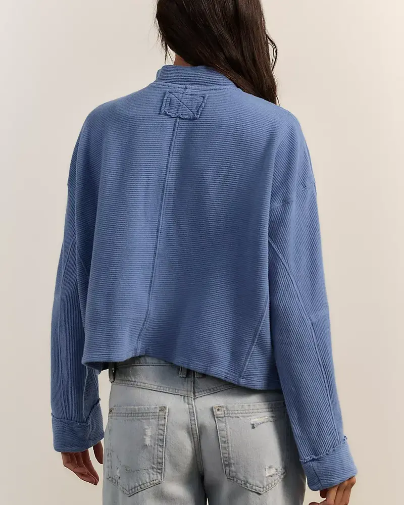 Free People Celeste Quarter Zip | Blue