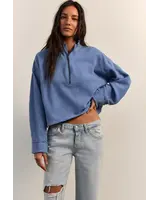 Free People Celeste Quarter Zip | Blue