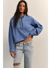 Free People Celeste Quarter Zip | Blue