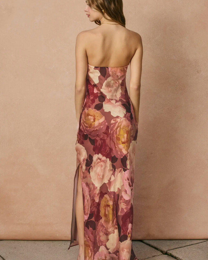 Kendyl Floral Strapless Maxi Dress