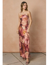 Kendyl Floral Strapless Maxi Dress