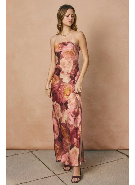 Kendyl Floral Strapless Maxi Dress