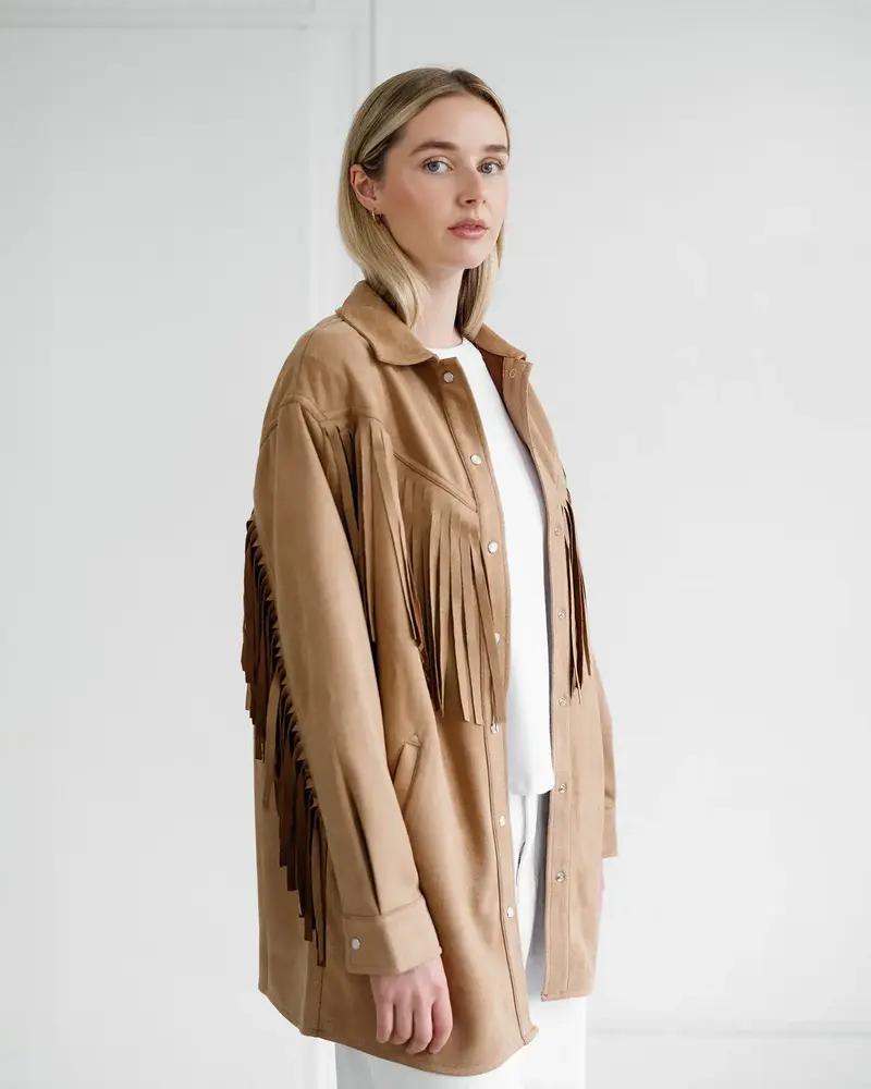 Fringe Jacket | Camel