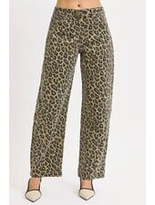 Lennie Leopard Barrel Jeans
