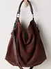 Free People Suzie Suede Slouch Tote | Espresso