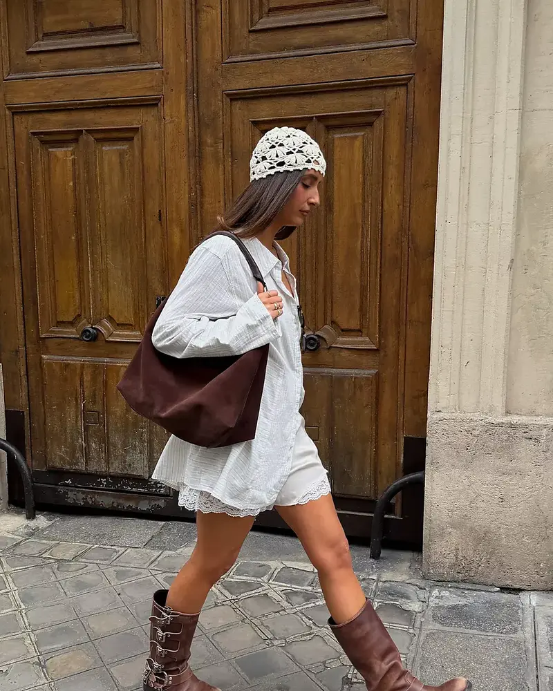 Free People Suzie Suede Slouch Tote | Espresso