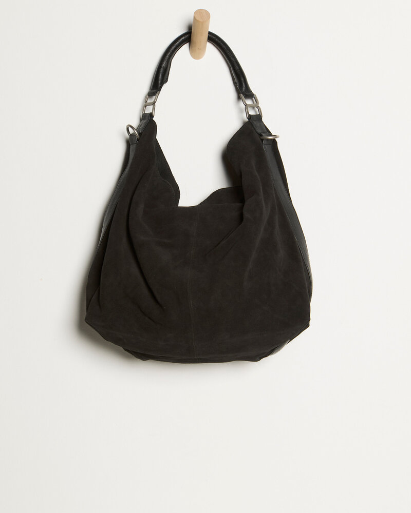 Free People Suzie Suede Slouch Tote | Black
