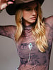 Cowgirl Mesh Top | Brown