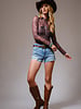Cowgirl Mesh Top | Brown