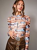 Horse Print Mesh Top