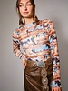 Horse Print Mesh Top