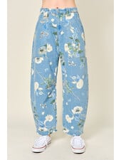 Jannie Floral Barrel Jean
