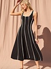 Amber Linen Blend Dress | Black