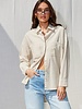 Sloan Striped Cotton Blouse | Stone