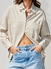 Sloan Striped Cotton Blouse | Stone