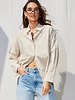 Sloan Striped Cotton Blouse | Stone