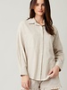Sloan Striped Cotton Blouse | Stone