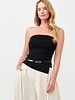 Leah Strapless Ruched Top | Black
