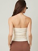 Leah Strapless Ruched Top | Cream