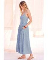Ladiah Striped Maxi Dress | Blue