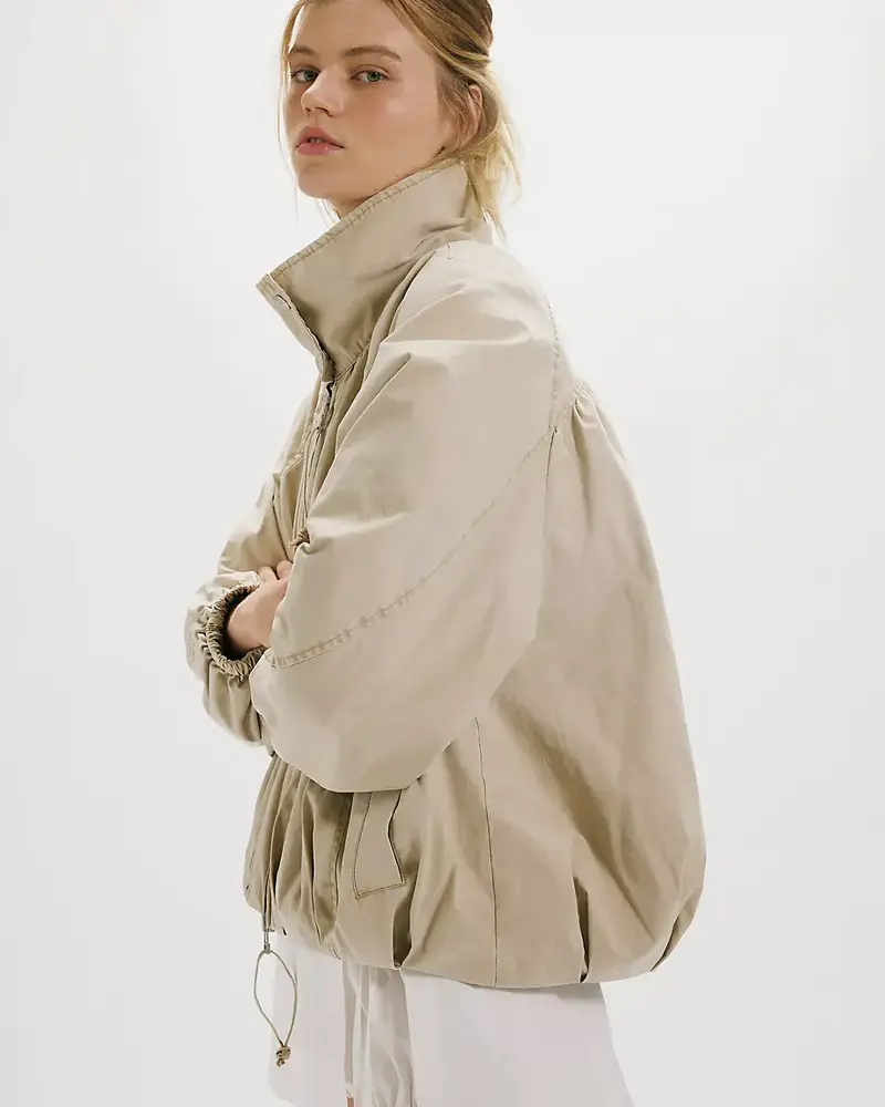 Free People Chelsea Funnel-Neck Jacket