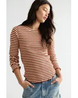 Free People Easy Does It Striped Tee | Brown