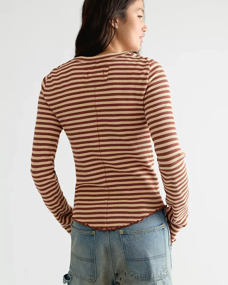 Free People Easy Does It Striped Tee | Brown