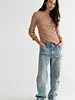 Free People Easy Does It Striped Tee | Brown
