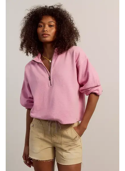 Free People Celeste Quarter Zip | Pink