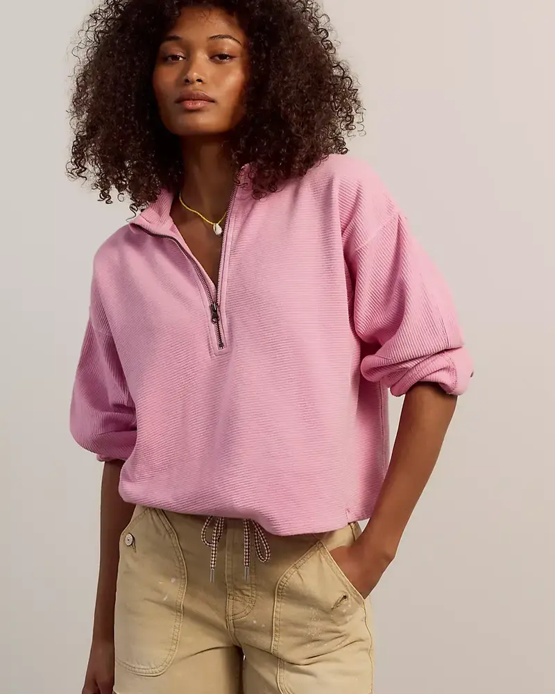Free People Celeste Quarter Zip | Pink
