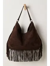 Free People Finn Fringe Shoulder Bag | Espresso
