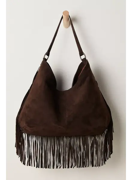 Free People Finn Fringe Shoulder Bag | Espresso
