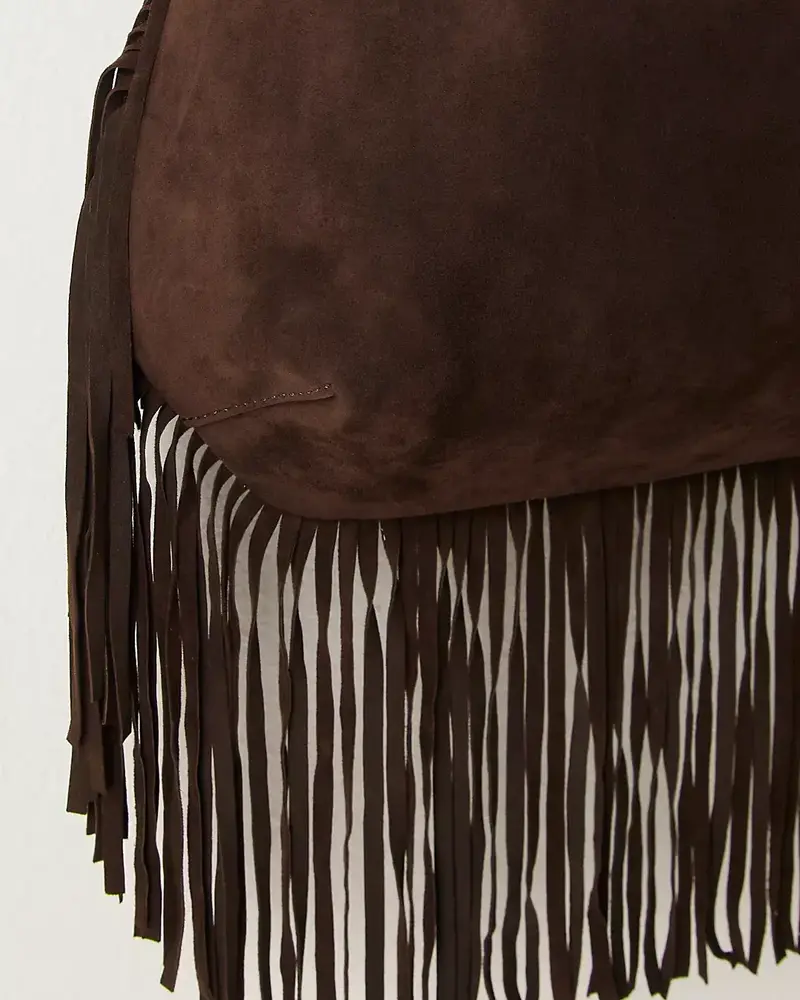 Free People Finn Fringe Shoulder Bag | Espresso