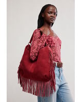 Free People Finn Fringe Shoulder Bag | Merlot